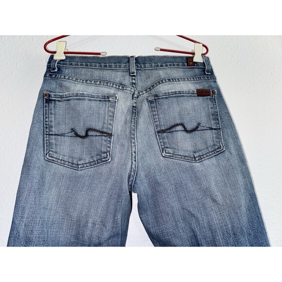 VTG 7 Seven For all Mankind Jeans Womens Sz 30 Light Wash Bootcut Made in USA - Picture 14 of 16